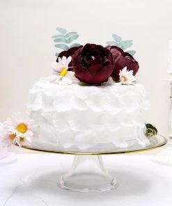 HIER_1130 10 Pack | 3" Burgundy Artificial Peony Flower Heads Artificial Flowers 21 HIER_1130 10 Pack | 3