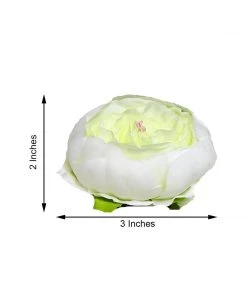 HIER_1130 10 Pack | 3" Cream Artificial Peony Flower Heads 19 HIER_1130 10 Pack | 3