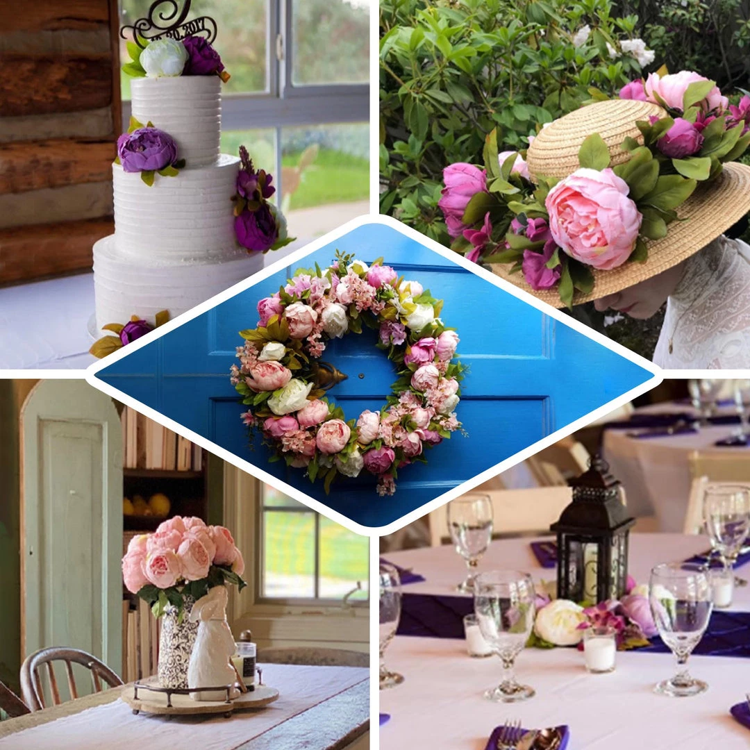 HIER_1130 10 Pack | 3" Cream Artificial Peony Flower Heads 7 HIER_1130 10 Pack | 3" Cream Artificial Peony Flower Heads