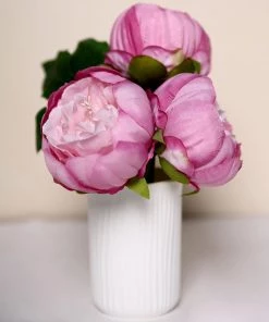 HIER_1130 Artificial Flowers 10 Pack | 3" Pink/Lavender Artificial Peony Flower Heads 24 HIER_1130 Artificial Flowers 10 Pack | 3