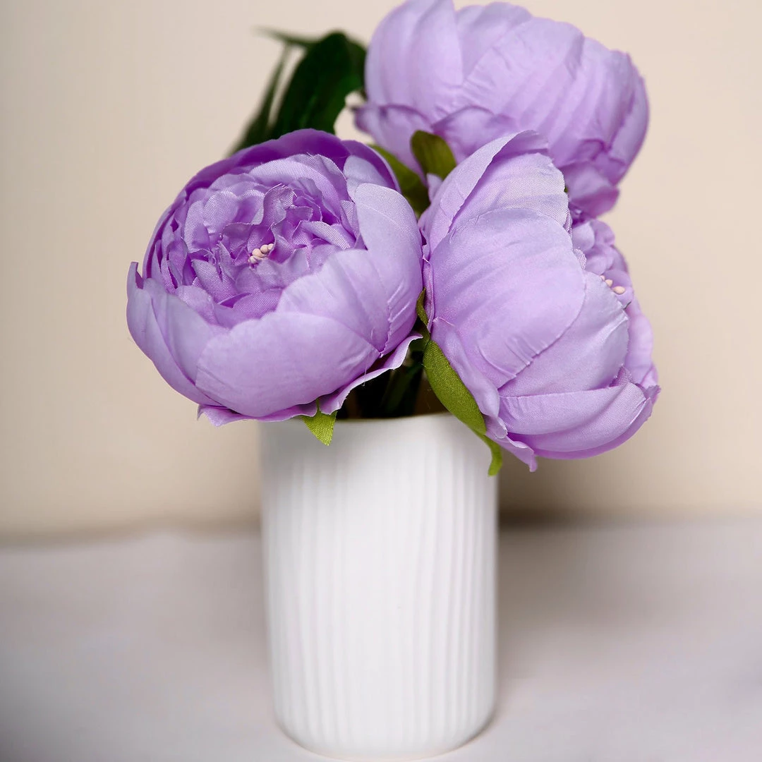HIER_1130 Artificial Flowers 10 Pack | 3" Lavender Artificial Peony Flower Heads 14 HIER_1130 Artificial Flowers 10 Pack | 3" Lavender Artificial Peony Flower Heads