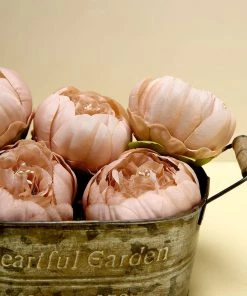 HIER_1130 10 Pack | 3" Mauve Artificial Peony Flower Heads 25 HIER_1130 10 Pack | 3