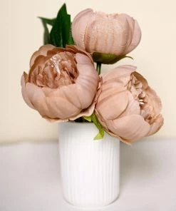 HIER_1130 10 Pack | 3" Mauve Artificial Peony Flower Heads 24 HIER_1130 10 Pack | 3