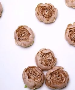 HIER_1130 10 Pack | 3" Mauve Artificial Peony Flower Heads