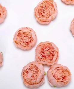 HIER_1130 10 Pack | 3" Peach Artificial Peony Flower Heads Artificial Flowers