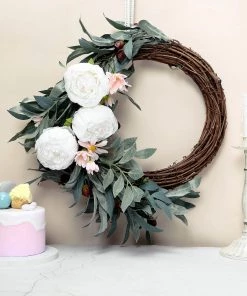 HIER_1130 10 Pack | 3" White Artificial Peony Flower Heads Artificial Flowers 20 HIER_1130 10 Pack | 3