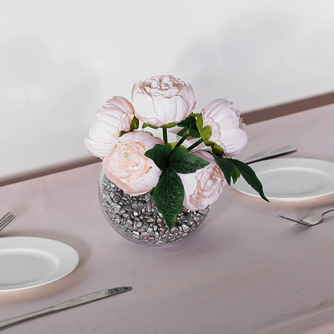 Silkflowersfactory 10" Tall | 5 Heads Artificial Silk Peonies, Peony Flower Bouquet - Rose Gold | Blush Artificial Flowers 9 Silkflowersfactory 10" Tall | 5 Heads Artificial Silk Peonies, Peony Flower Bouquet - Rose Gold | Blush Artificial Flowers