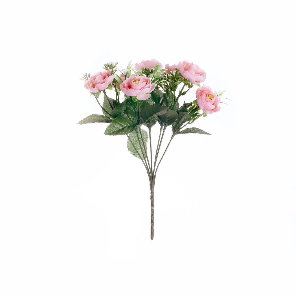 HIER_1130 4 Bushes | 12" Pink Artificial Peony Flower Bouquet, Silk Flower Arrangements Artificial Flowers 5 HIER_1130 4 Bushes | 12" Pink Artificial Peony Flower Bouquet, Silk Flower Arrangements Artificial Flowers