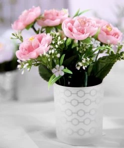 HIER_1130 4 Bushes | 12" Pink Artificial Peony Flower Bouquet, Silk Flower Arrangements Artificial Flowers 25 HIER_1130 4 Bushes | 12