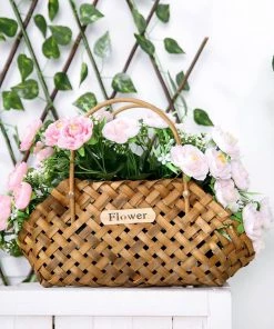 HIER_1130 4 Bushes | 12" Pink Artificial Peony Flower Bouquet, Silk Flower Arrangements Artificial Flowers 26 HIER_1130 4 Bushes | 12