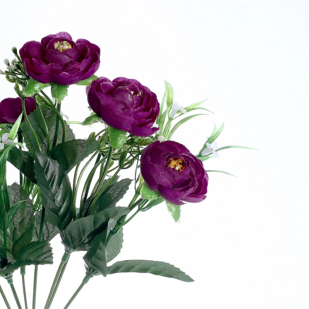 HIER_1130 4 Bushes | 12" Purple Artificial Peony Flower Bouquet, Silk Flower Arrangements Artificial Flowers 15 HIER_1130 4 Bushes | 12" Purple Artificial Peony Flower Bouquet, Silk Flower Arrangements Artificial Flowers