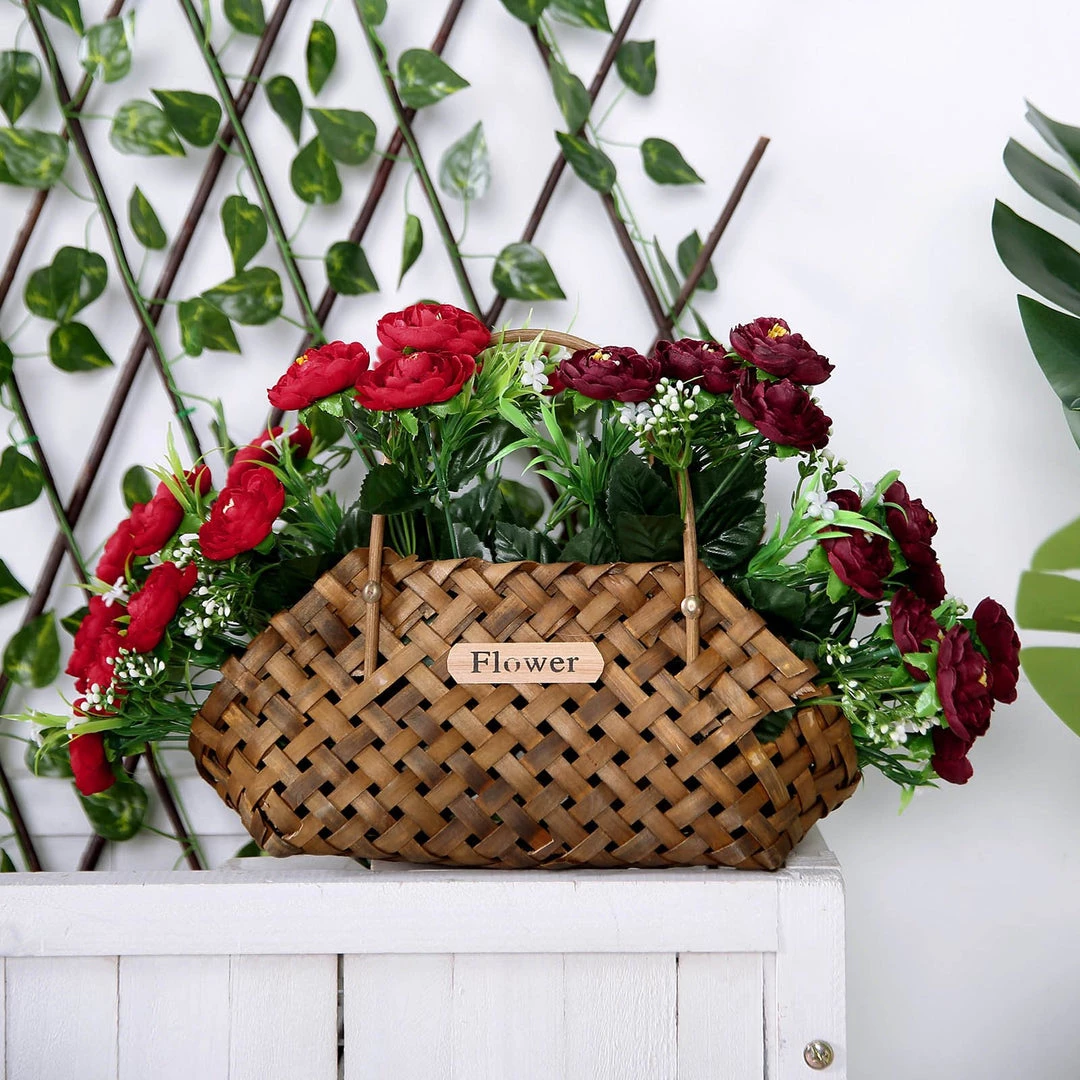 HIER_1130 4 Bushes | 12" Red Artificial Peony Flower Bouquet, Silk Flower Arrangements Artificial Flowers 10 HIER_1130 4 Bushes | 12" Red Artificial Peony Flower Bouquet, Silk Flower Arrangements Artificial Flowers