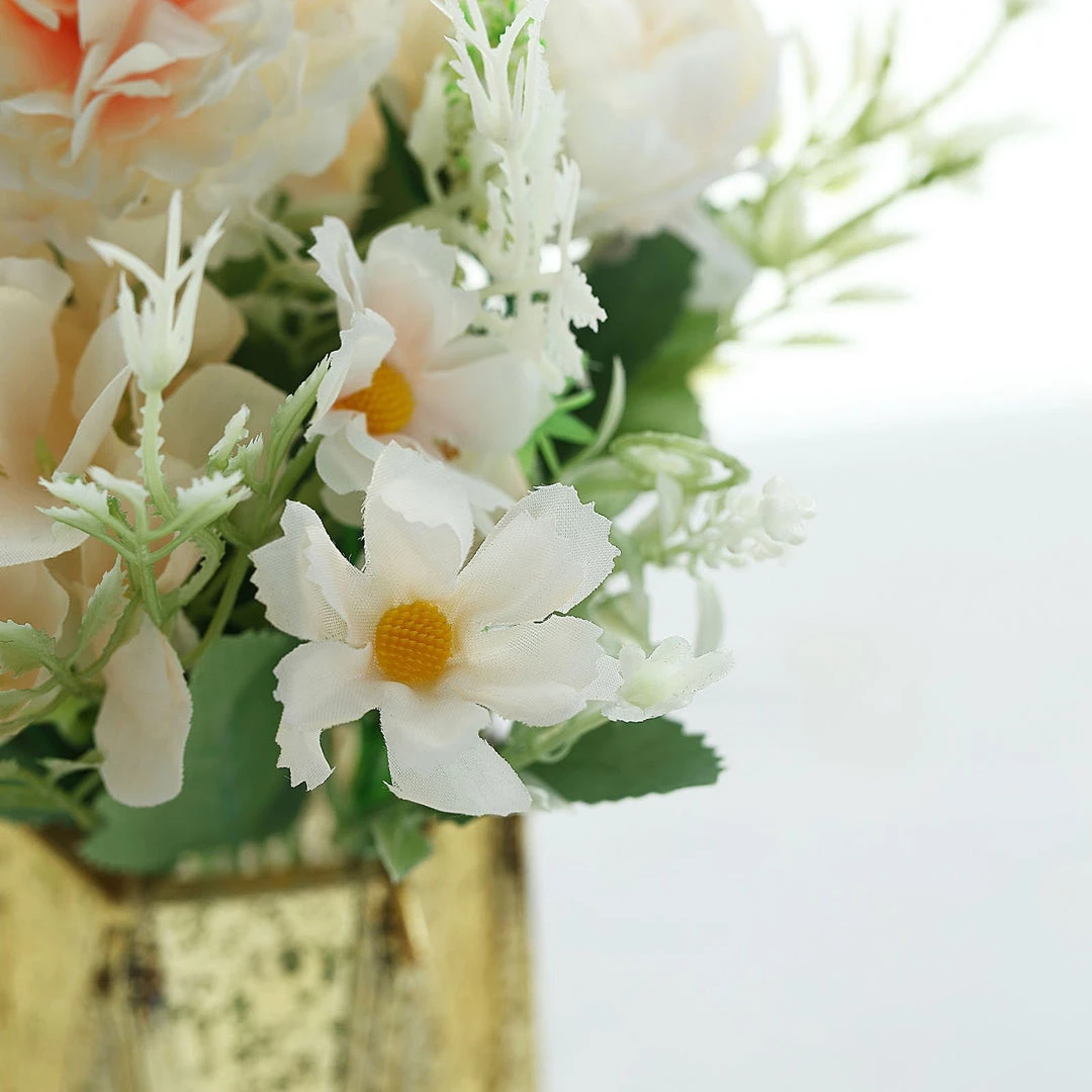 HIER_1130 2 Pack | Blush Artificial Peony Flower Spray, Silk Flower Bouquet For Vases - Rose Gold Assorted 12" Tall Artificial Flowers 10 HIER_1130 2 Pack | Blush Artificial Peony Flower Spray, Silk Flower Bouquet For Vases - Rose Gold Assorted 12" Tall Artificial Flowers