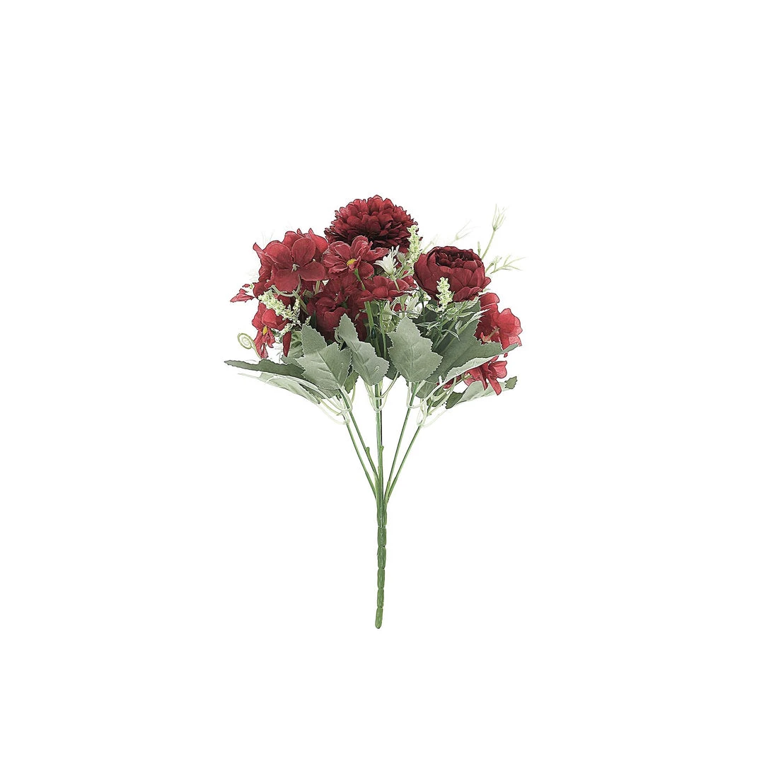 HIER_1130 2 Pack | Burgundy Artificial Peony Flower Spray, Silk Flower Bouquet For Vases - Assorted 12" Tall Artificial Flowers 5 HIER_1130 2 Pack | Burgundy Artificial Peony Flower Spray, Silk Flower Bouquet For Vases - Assorted 12" Tall Artificial Flowers