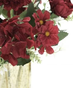 HIER_1130 2 Pack | Burgundy Artificial Peony Flower Spray, Silk Flower Bouquet For Vases - Assorted 12" Tall Artificial Flowers 21 HIER_1130 2 Pack | Burgundy Artificial Peony Flower Spray, Silk Flower Bouquet For Vases - Assorted 12