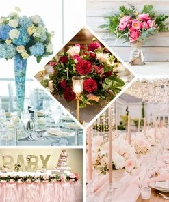 HIER_1130 2 Pack | Blue Artificial Peony Flower Spray, Silk Flower Bouquet For Vases - Assorted 12