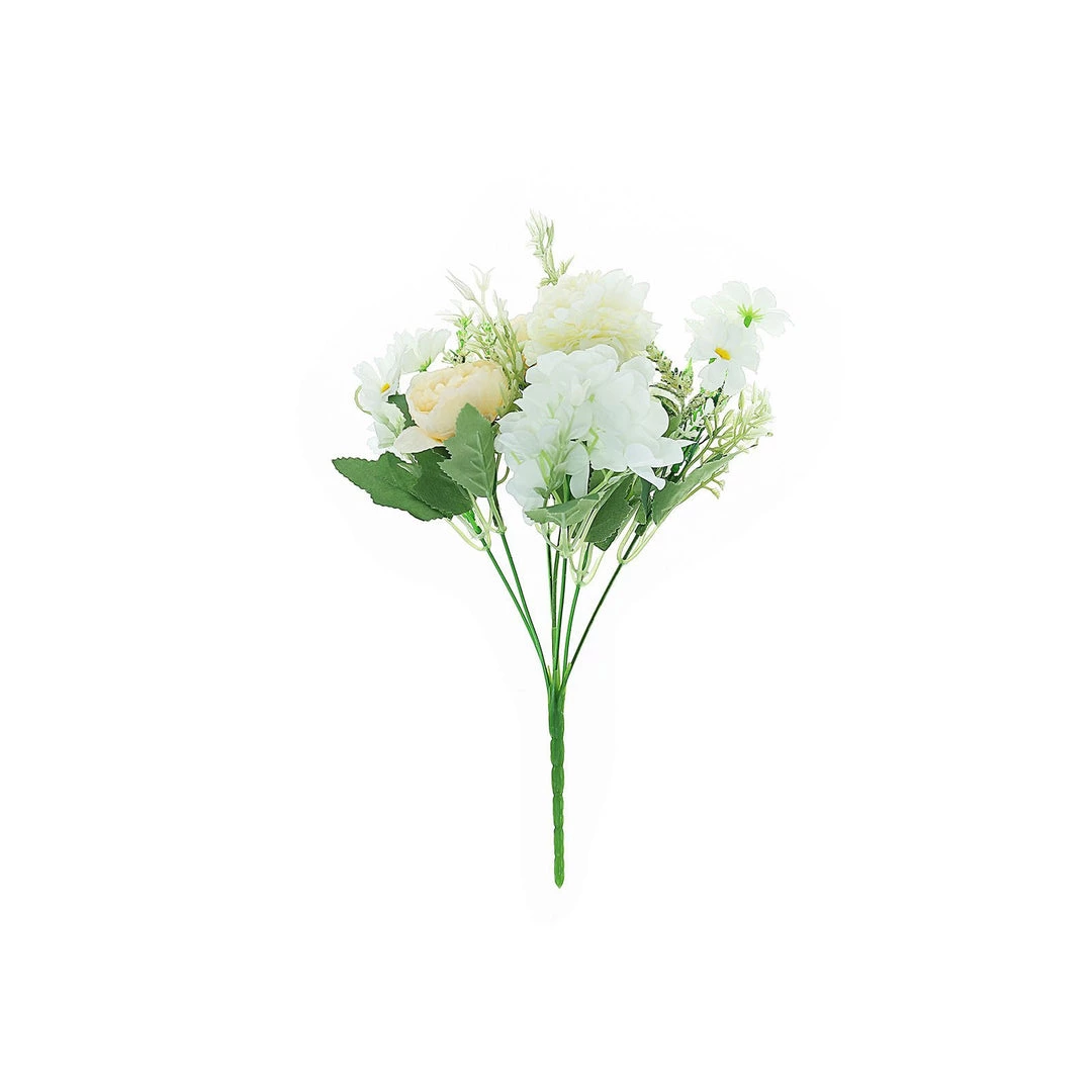 HIER_1130 2 Pack | Ivory Artificial Peony Flower Spray, Silk Flower Bouquet For Vases - Assorted 12" Tall 5 HIER_1130 2 Pack | Ivory Artificial Peony Flower Spray, Silk Flower Bouquet For Vases - Assorted 12" Tall