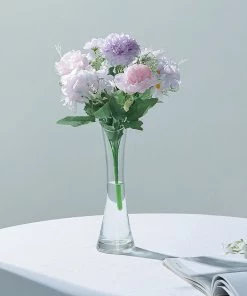 HIER_1130 2 Pack | Lavender Artificial Peony Flower Spray, Silk Flower Bouquet For Vases - Assorted 12" Tall 20 HIER_1130 2 Pack | Lavender Artificial Peony Flower Spray, Silk Flower Bouquet For Vases - Assorted 12