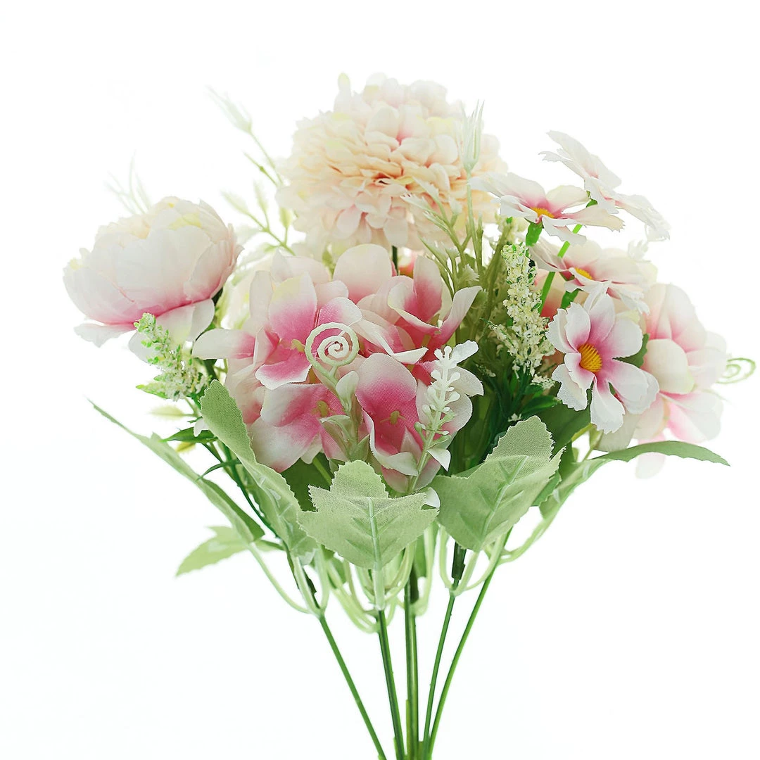 HIER_1130 Artificial Flowers 2 Pack | Pink Artificial Peony Flower Spray, Silk Flower Bouquet For Vases - Assorted 12" Tall 12 HIER_1130 Artificial Flowers 2 Pack | Pink Artificial Peony Flower Spray, Silk Flower Bouquet For Vases - Assorted 12" Tall