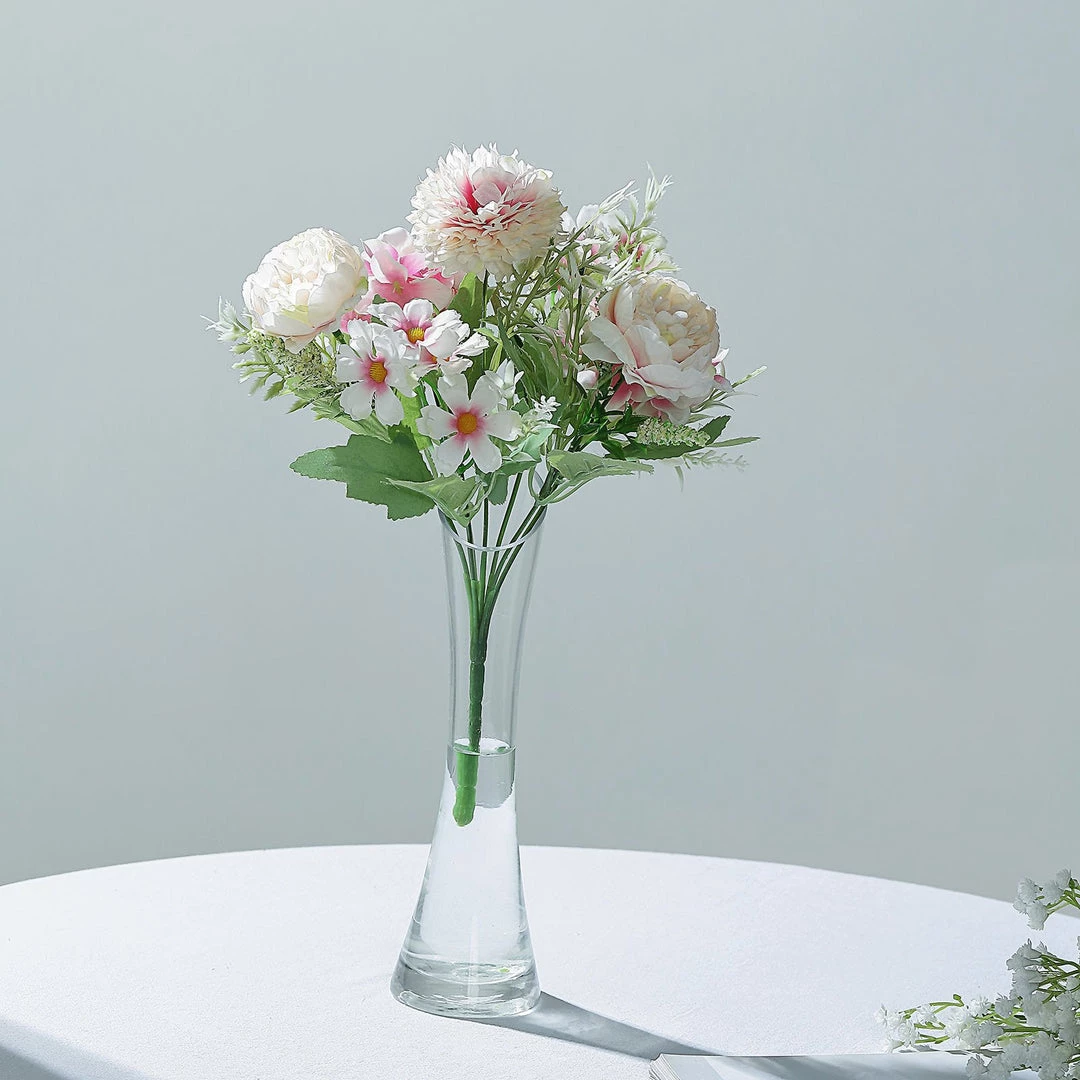 HIER_1130 Artificial Flowers 2 Pack | Pink Artificial Peony Flower Spray, Silk Flower Bouquet For Vases - Assorted 12" Tall 9 HIER_1130 Artificial Flowers 2 Pack | Pink Artificial Peony Flower Spray, Silk Flower Bouquet For Vases - Assorted 12" Tall