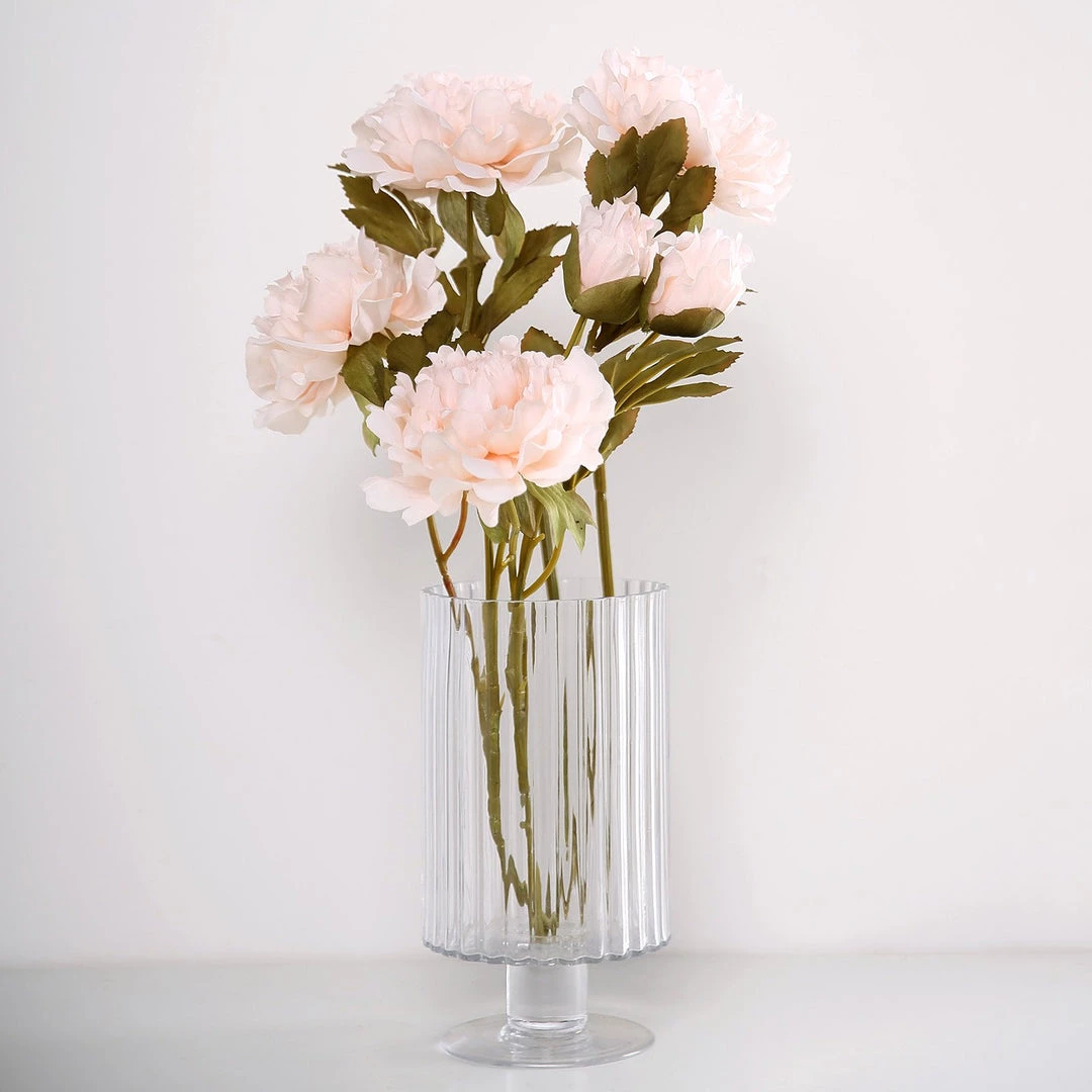 HIER_1130 2 Bushes | 29" Blush Artificial Long Stem Peony Flower Spray, Silk Peonies Bouquet - Rose Gold Artificial Flowers 13 HIER_1130 2 Bushes | 29" Blush Artificial Long Stem Peony Flower Spray, Silk Peonies Bouquet - Rose Gold Artificial Flowers