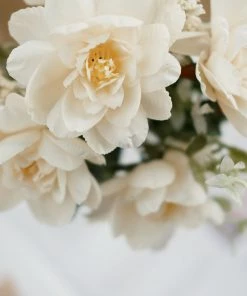 HIER_1140 Artificial Flowers 3 Bushes | 11" Silk Peonies, Artificial Peony Flower Bouquet For Vase, Peony Bush Floral Arrangement - Cream 25 HIER_1140 Artificial Flowers 3 Bushes | 11