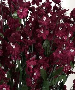 Silkflowersfactory Baby Breath Bushes Baby Breath Bush Artificial Silk Flowers - Burgundy