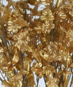 Silkflowersfactory Baby Breath Bush Artificial Silk Flowers - Gold