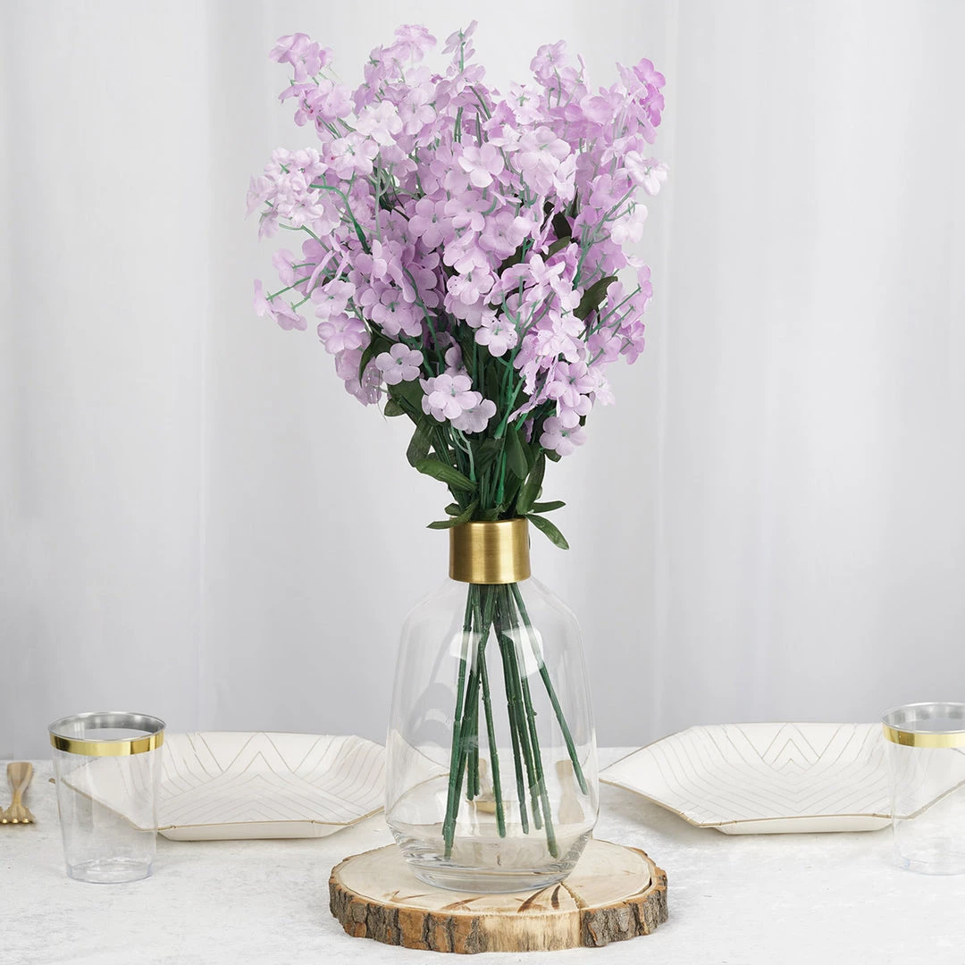 Silkflowersfactory Baby Breath Bush Artificial Silk Flowers - Lavender Baby Breath Bushes 5 Silkflowersfactory Baby Breath Bush Artificial Silk Flowers - Lavender Baby Breath Bushes