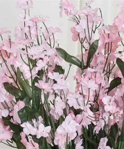 Silkflowersfactory Baby Breath Bush Artificial Silk Flowers - Pink Baby Breath Bushes