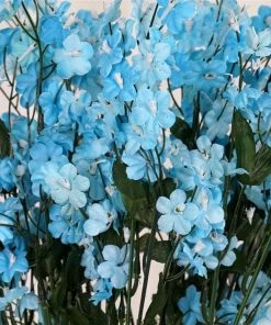 Silkflowersfactory Baby Breath Bush Artificial Silk Flowers - Turquoise