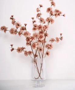 HIER_1150 2 Branches | 42" Dusty Rose Artificial Carnation Flower Spray, Silk Flower Bouquet Artificial Flowers 20 HIER_1150 2 Branches | 42