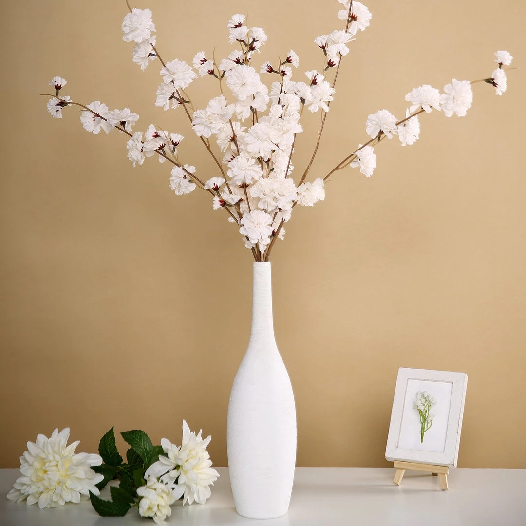 HIER_1150 2 Branches | 42" Ivory Artificial Carnation Flower Spray, Silk Flower Bouquet 3 HIER_1150 2 Branches | 42" Ivory Artificial Carnation Flower Spray, Silk Flower Bouquet