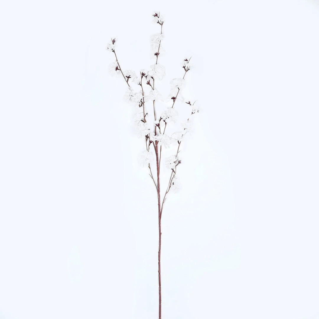HIER_1150 2 Branches | 42" White Artificial Carnation Flower Spray, Silk Flower Bouquet 5 HIER_1150 2 Branches | 42" White Artificial Carnation Flower Spray, Silk Flower Bouquet