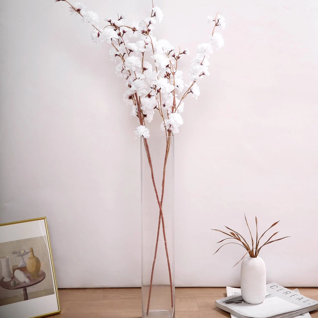 HIER_1150 2 Branches | 42" White Artificial Carnation Flower Spray, Silk Flower Bouquet 13 HIER_1150 2 Branches | 42" White Artificial Carnation Flower Spray, Silk Flower Bouquet