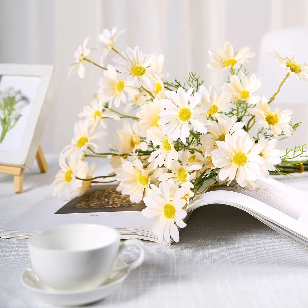 HIER_1150 Artificial Flowers 6 Bushes | 20" Blush Rose/Gold Artificial Daisy Flower Spray, Silk Flowers Bouquet 11 HIER_1150 Artificial Flowers 6 Bushes | 20" Blush Rose/Gold Artificial Daisy Flower Spray, Silk Flowers Bouquet