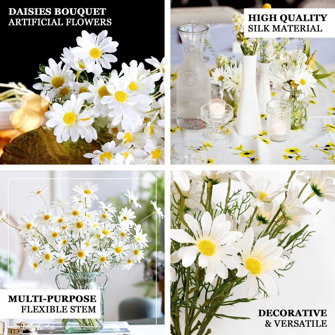 HIER_1150 Artificial Flowers 6 Bushes | 20" Blush Rose/Gold Artificial Daisy Flower Spray, Silk Flowers Bouquet 6 HIER_1150 Artificial Flowers 6 Bushes | 20" Blush Rose/Gold Artificial Daisy Flower Spray, Silk Flowers Bouquet