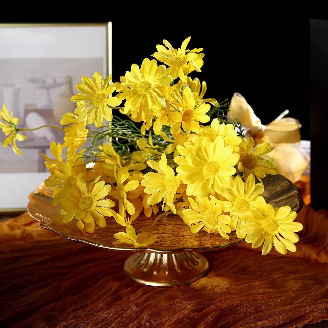 HIER_1150 6 Bushes | 20" Yellow Artificial Daisy Flower Spray, Silk Flowers Bouquet 10 HIER_1150 6 Bushes | 20" Yellow Artificial Daisy Flower Spray, Silk Flowers Bouquet