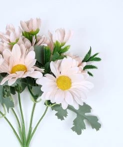 HIER_1150 4 Pack | 11" Blush Artificial Daisy Flower Bushes Silk Flower Bouquet - Rose Gold 25 HIER_1150 4 Pack | 11