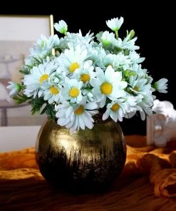 HIER_1150 4 Pack | 11" Baby Blue Artificial Daisy Flower Bushes Silk Flowers Bouquet 23 HIER_1150 4 Pack | 11