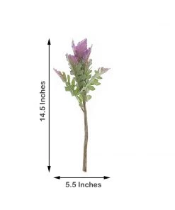 HIER_1150 Pack Of 3 | 15" Artificial Dusty Miller Leaf Spray 19 HIER_1150 Pack Of 3 | 15