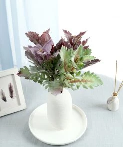 HIER_1150 Pack Of 3 | 15" Artificial Dusty Miller Leaf Spray 22 HIER_1150 Pack Of 3 | 15