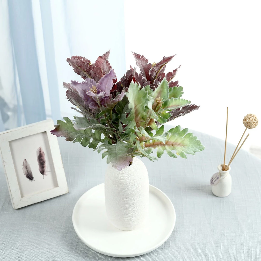 HIER_1150 Pack Of 3 | 15" Artificial Dusty Miller Leaf Spray 11 HIER_1150 Pack Of 3 | 15" Artificial Dusty Miller Leaf Spray