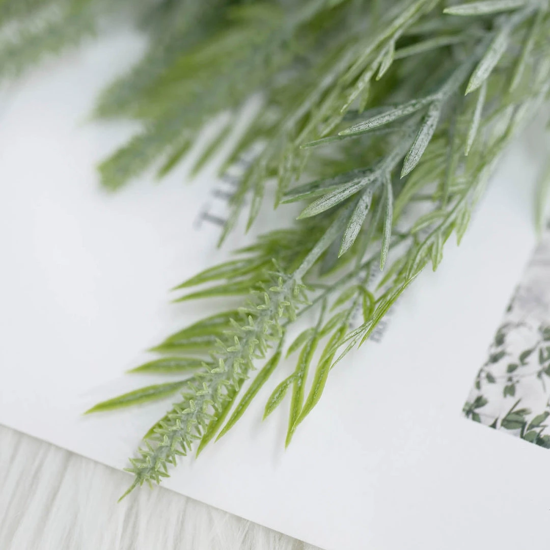 HIER_1600 2 Pack | 15" Sagebrush Fern Leaf Stems, Artificial Greenery Decorative Fern Bushes, Faux Plants - Frosted Green 12 HIER_1600 2 Pack | 15" Sagebrush Fern Leaf Stems, Artificial Greenery Decorative Fern Bushes, Faux Plants - Frosted Green