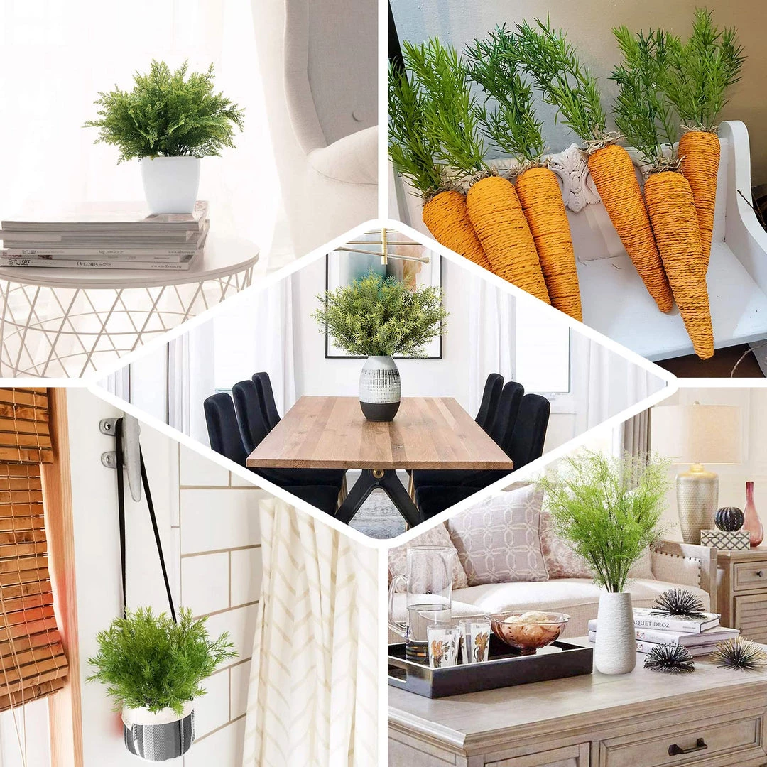 HIER_1600 2 Pack | 15" Sagebrush Fern Leaf Stems, Artificial Greenery Decorative Fern Bushes, Faux Plants - Frosted Green 7 HIER_1600 2 Pack | 15" Sagebrush Fern Leaf Stems, Artificial Greenery Decorative Fern Bushes, Faux Plants - Frosted Green