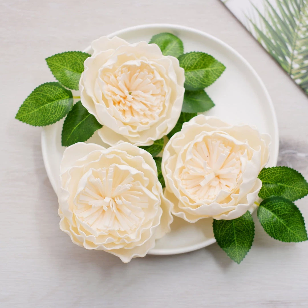 HIER_5120 16 Pack | 4" Artificial Roses & Silk Peonies Mix Flower Box DIY Foam Flower Bouquets - Cream Craft Flowers 9 HIER_5120 16 Pack | 4" Artificial Roses & Silk Peonies Mix Flower Box DIY Foam Flower Bouquets - Cream Craft Flowers