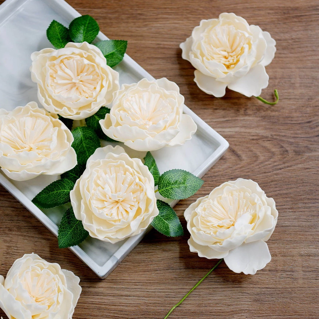 HIER_5120 16 Pack | 4" Artificial Roses & Silk Peonies Mix Flower Box DIY Foam Flower Bouquets - Cream Craft Flowers 14 HIER_5120 16 Pack | 4" Artificial Roses & Silk Peonies Mix Flower Box DIY Foam Flower Bouquets - Cream Craft Flowers