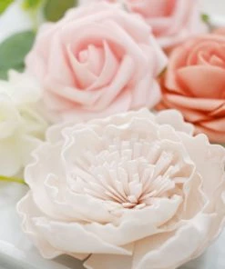 HIER_5120 Craft Flowers Artificial Roses, Peonies, Daisy, & Hydrangea Mix Flower Box DIY Foam Flower Bouquets - Assorted Colors