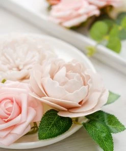 HIER_5120 Craft Flowers Artificial Roses, Peonies, Daisy, & Hydrangea Mix Flower Box DIY Foam Flower Bouquets - Assorted Colors