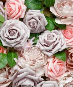 HIER_5120 Craft Flowers Artificial Roses, Peonies, Daisy, & Hydrangea Mix Flower Box DIY Foam Flower Bouquets - Assorted Colors